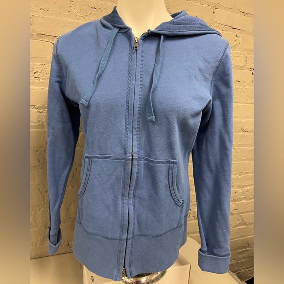 District Women's Light Blue Hoodie Jacket - Picture 1 of 3